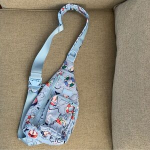 Vera Bradley Reactive Crossbody Mini Backpack Sling Regatta Anchor Navy Blue